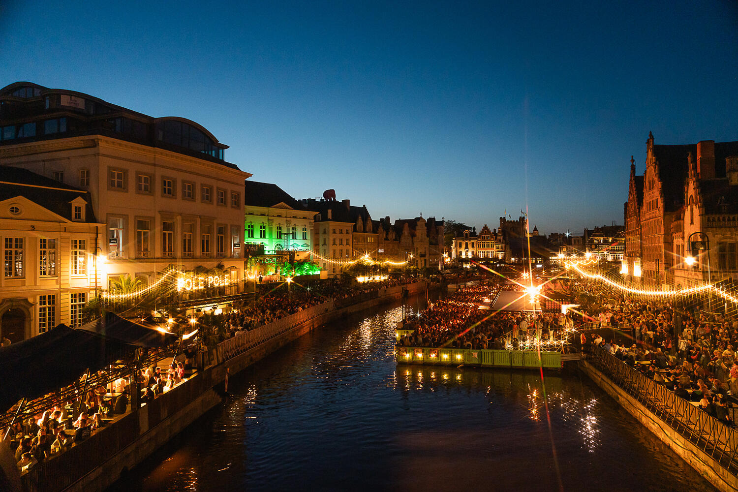Gentse Feesten waterfront crowds
