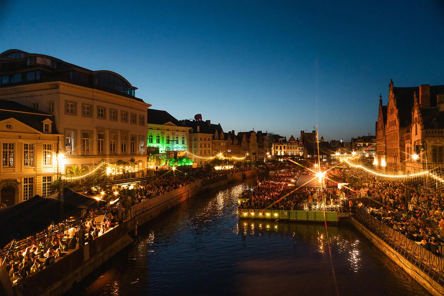 Gentse Feesten waterfront crowds