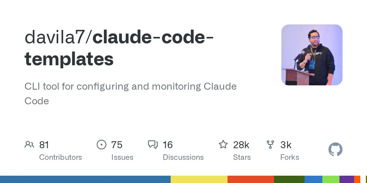 davila7/claude-code-templates GitHub preview