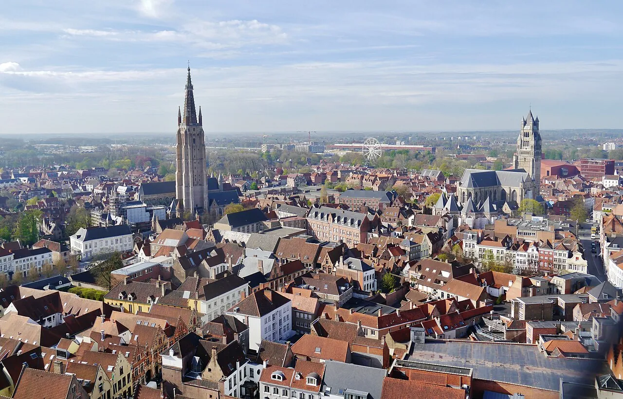 Bruges canal view from the Belfry