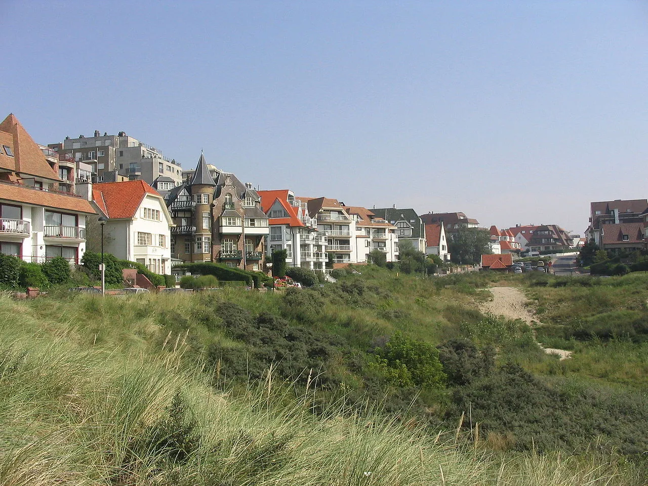 Aerial view of Knokke-Heist seafront