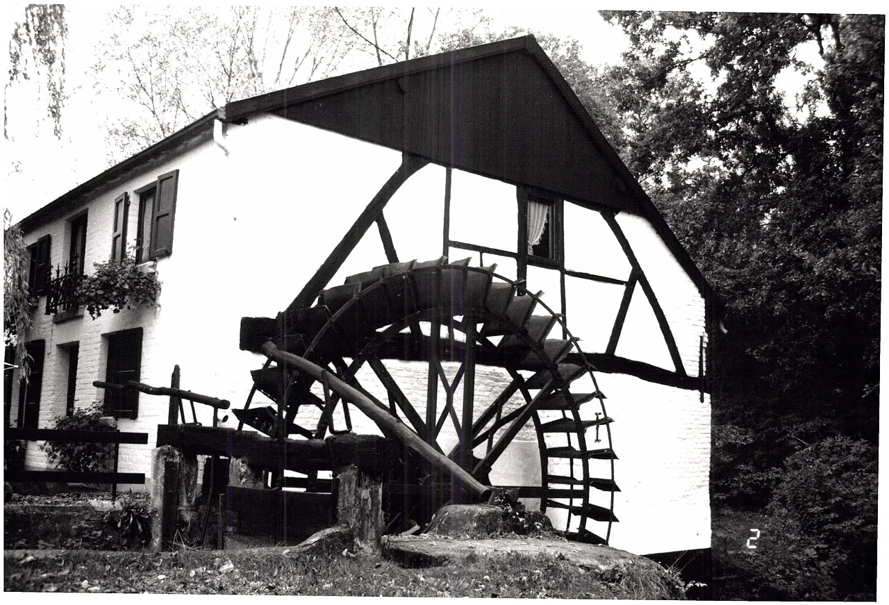 The Slagmolen watermill in Opglabbeek — the restored 17th-century building that houses the restaurant.