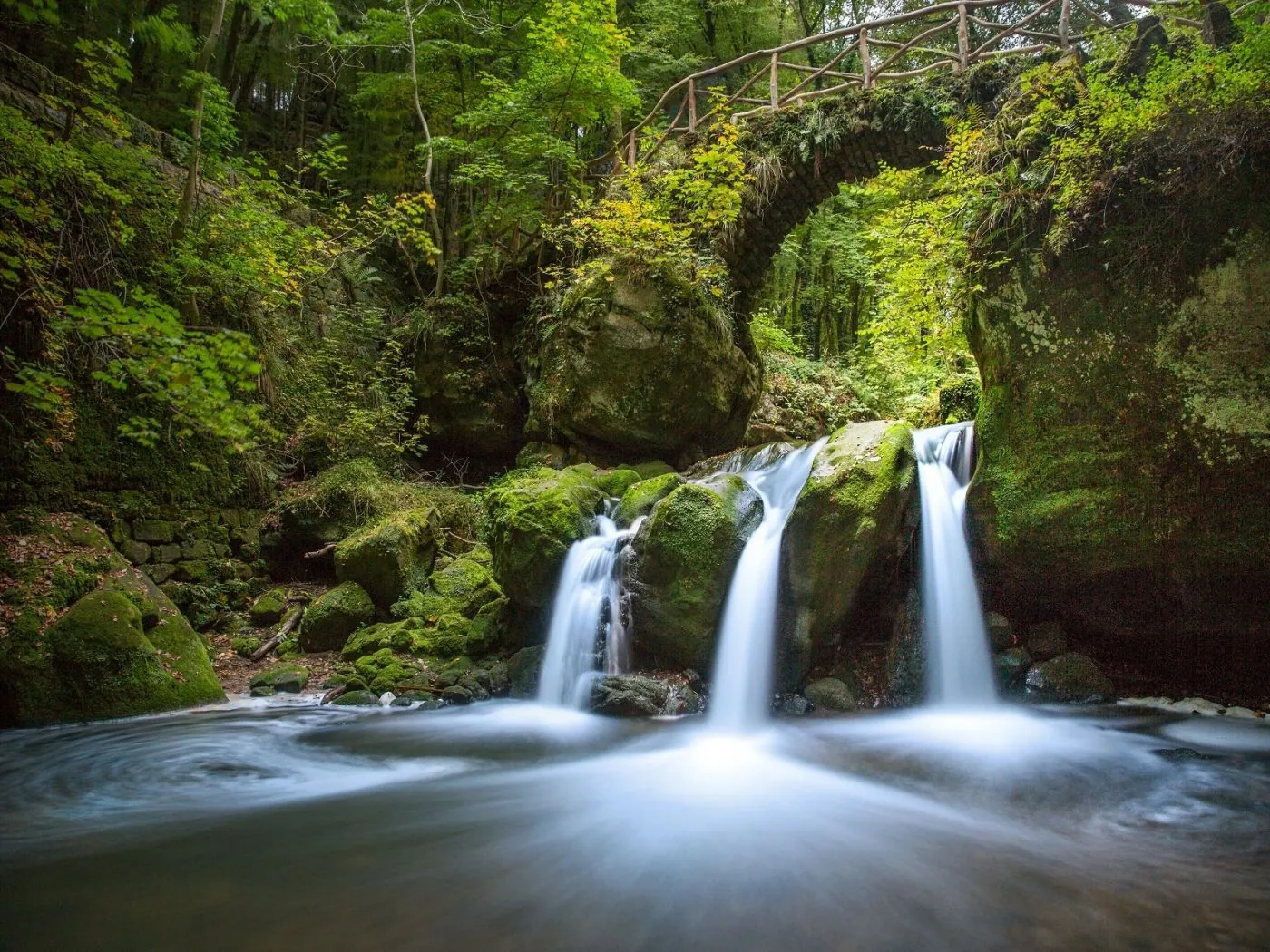Schiessentümpel waterfall (this is actually Mullerthal — placeholder swap below)