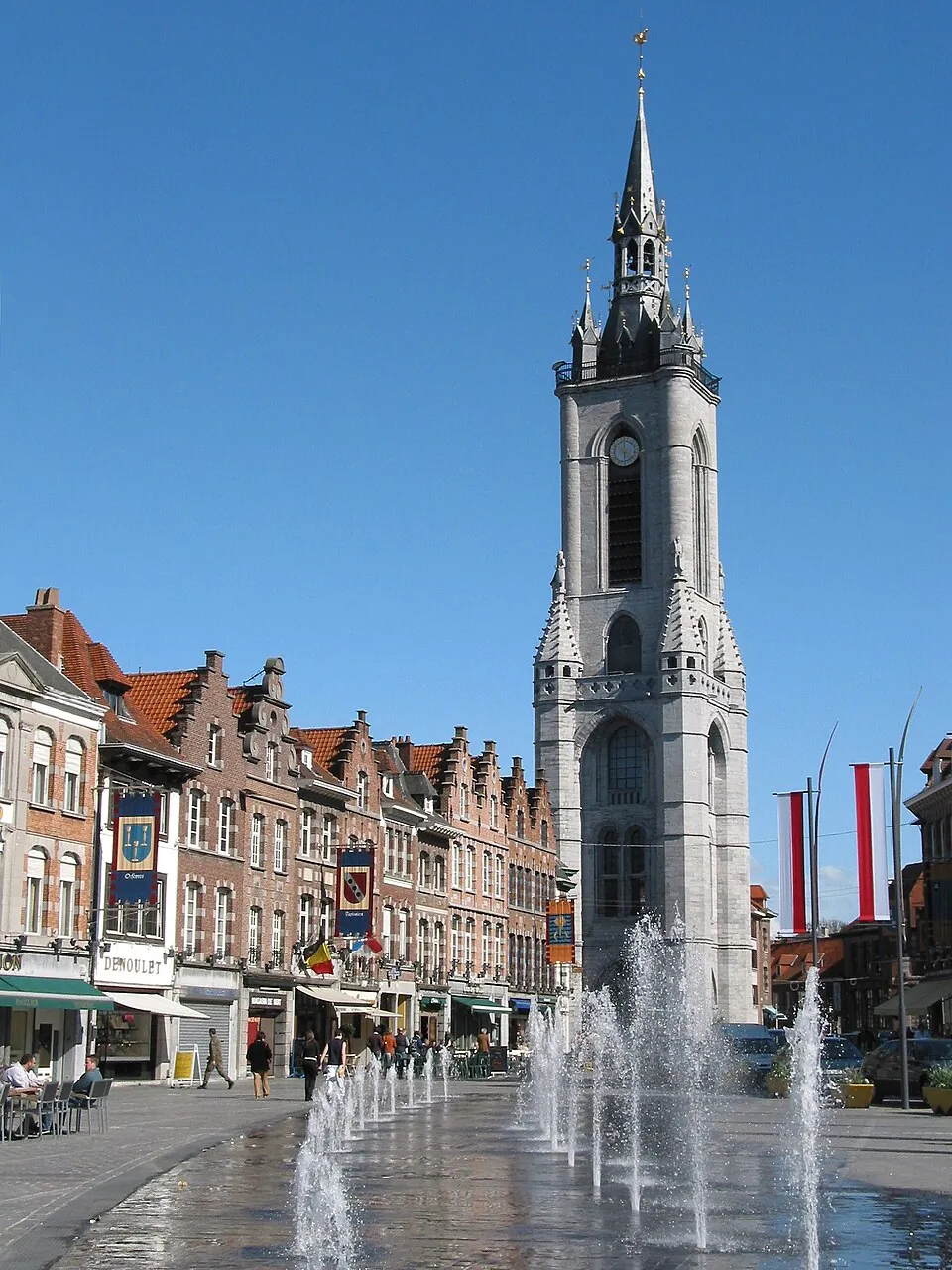 Tournai cathedral and city skyline