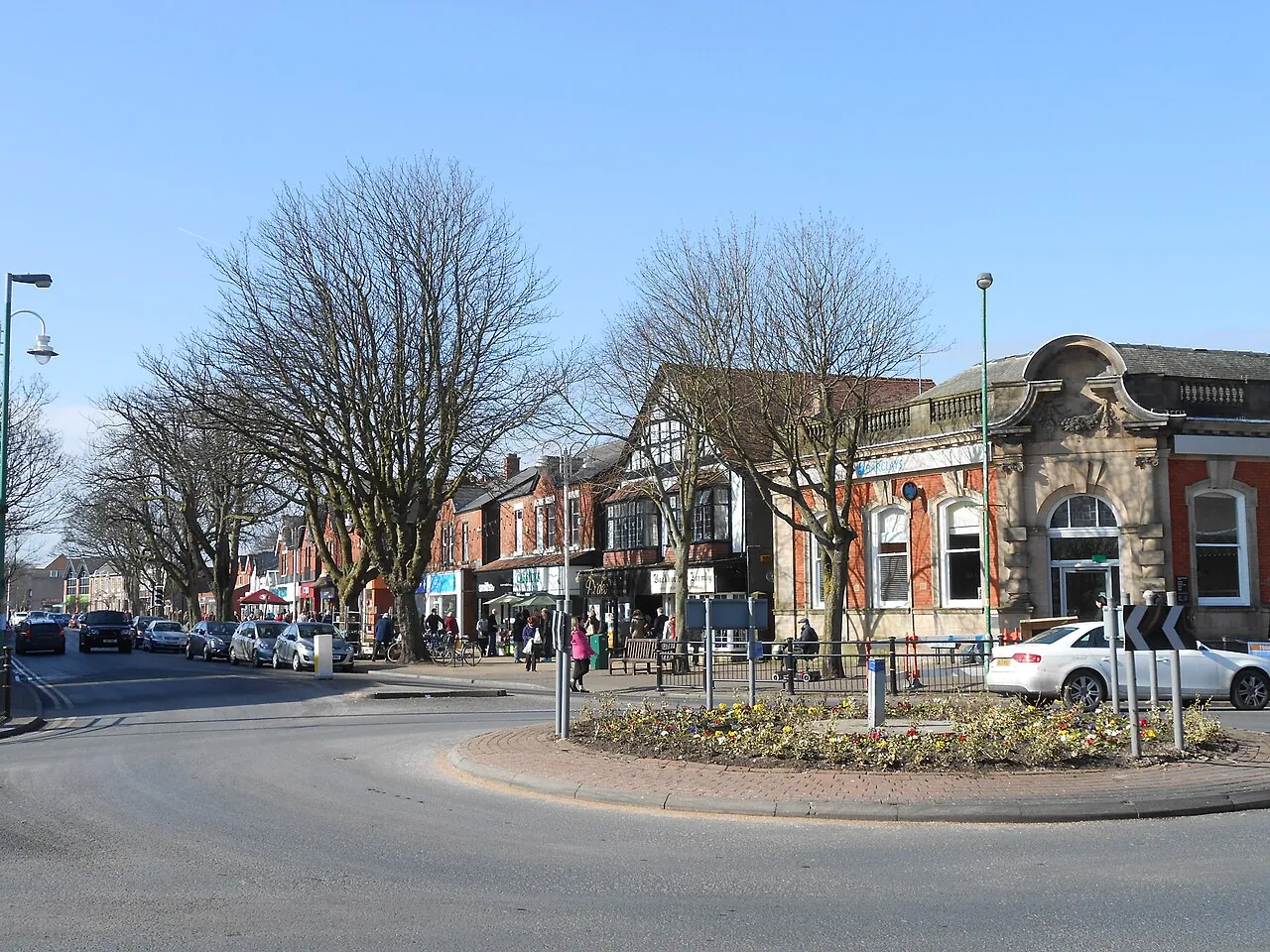 Formby town centre near the dunes