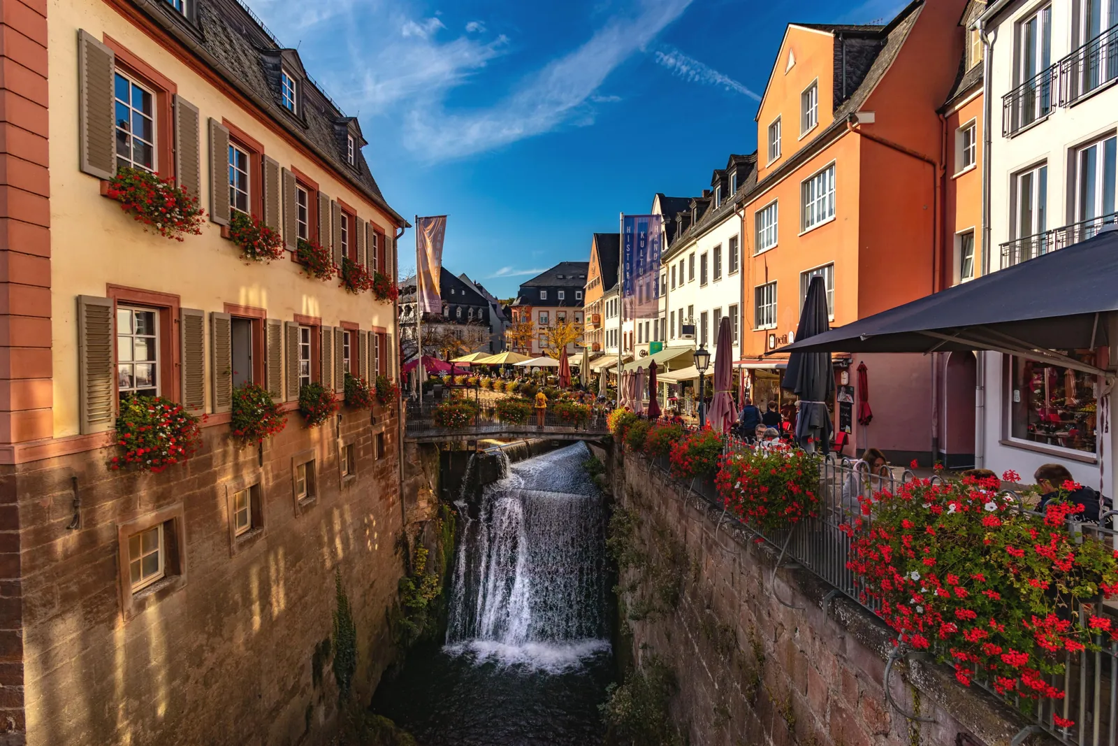 Saarburg waterfall in the old town