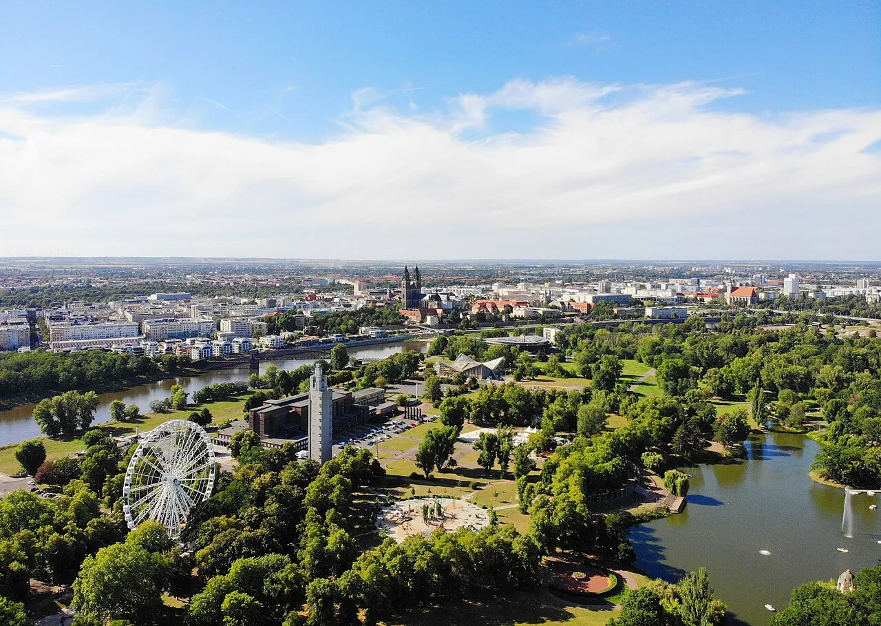 Magdeburg with the Hundertwasser Grüne Zitadelle