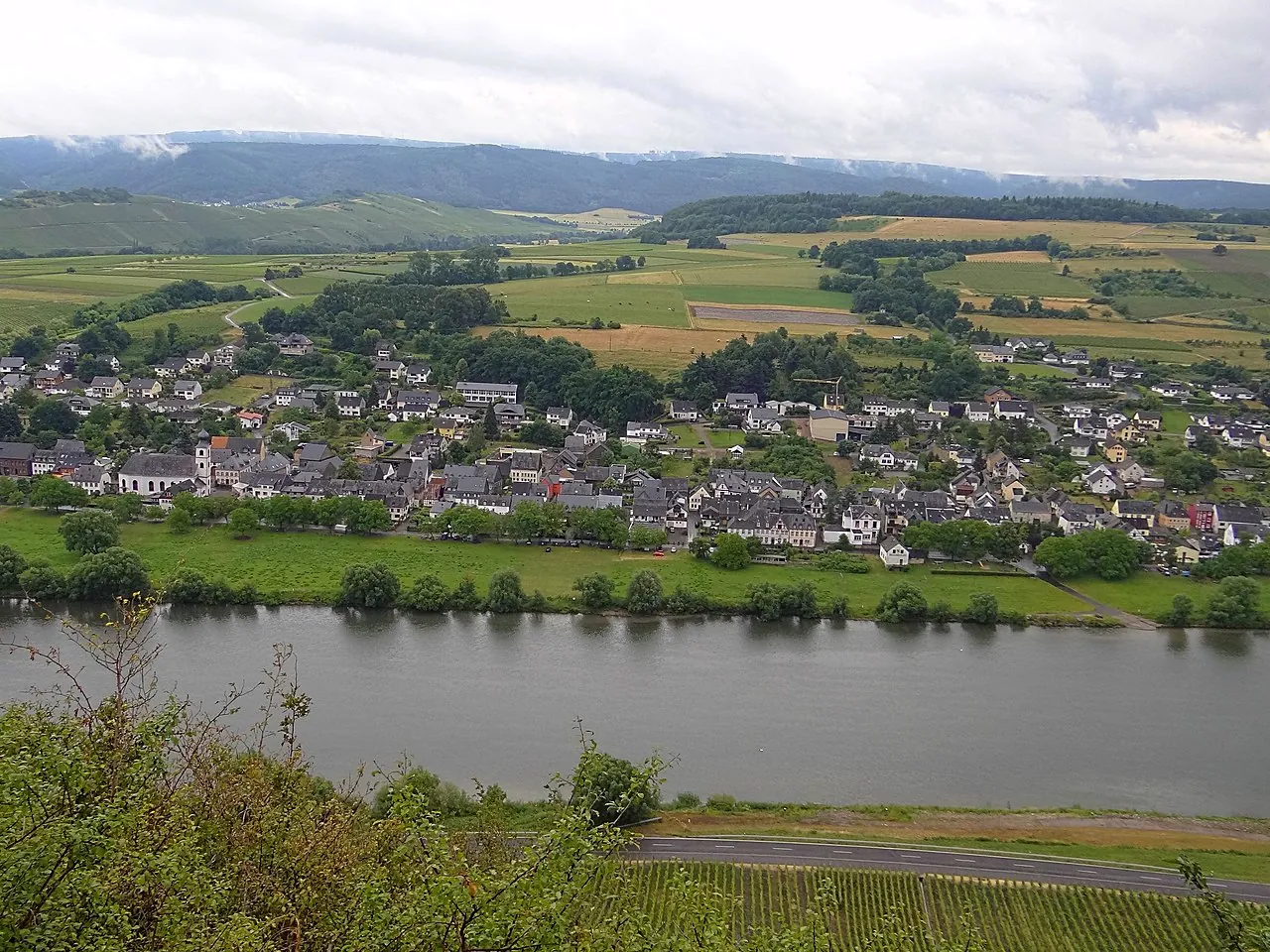 Brauneberg vineyards along the Mosel