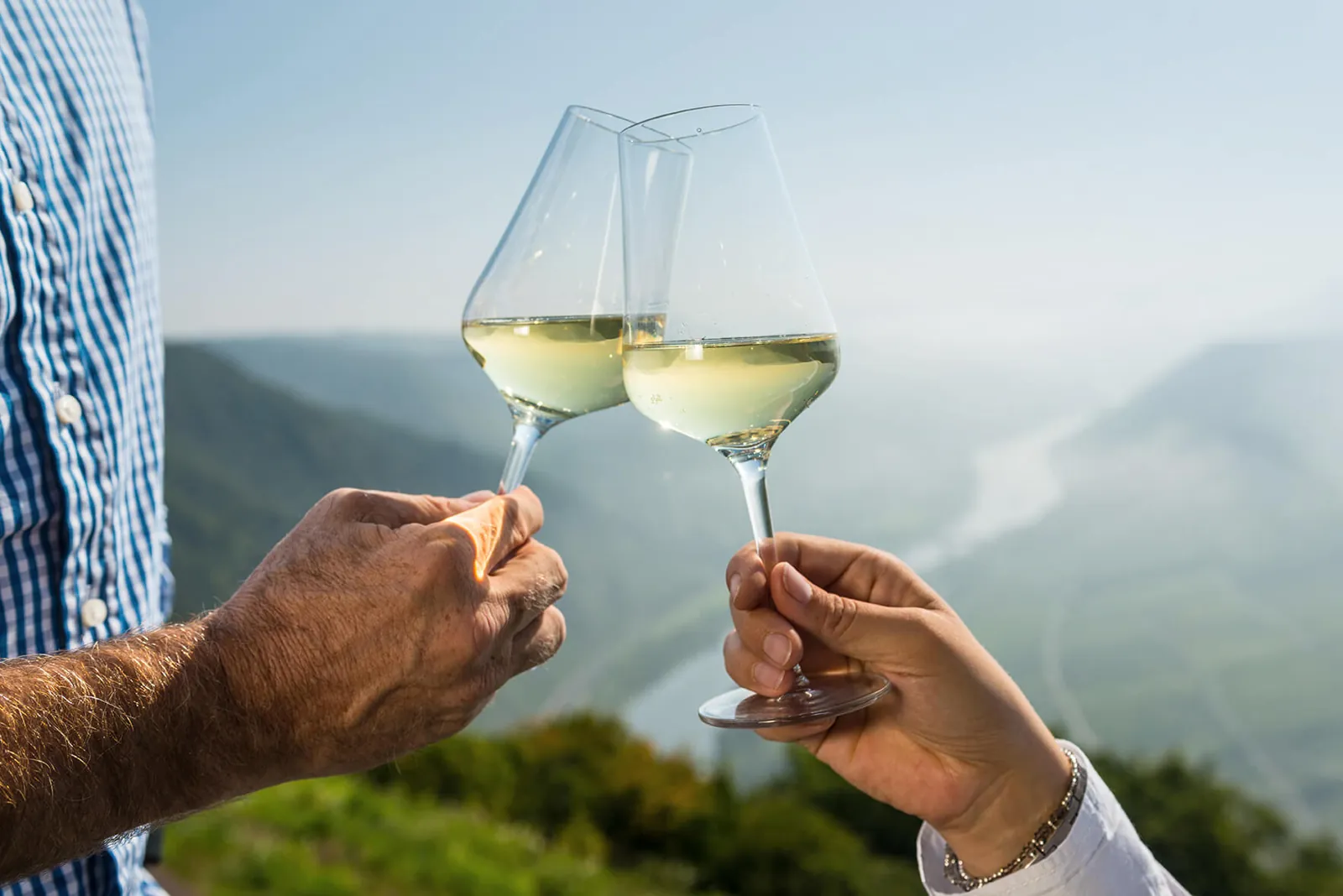 Mosel wine toast — Wein- und Tafelhaus runs a second Michelin kitchen 8 km upstream.