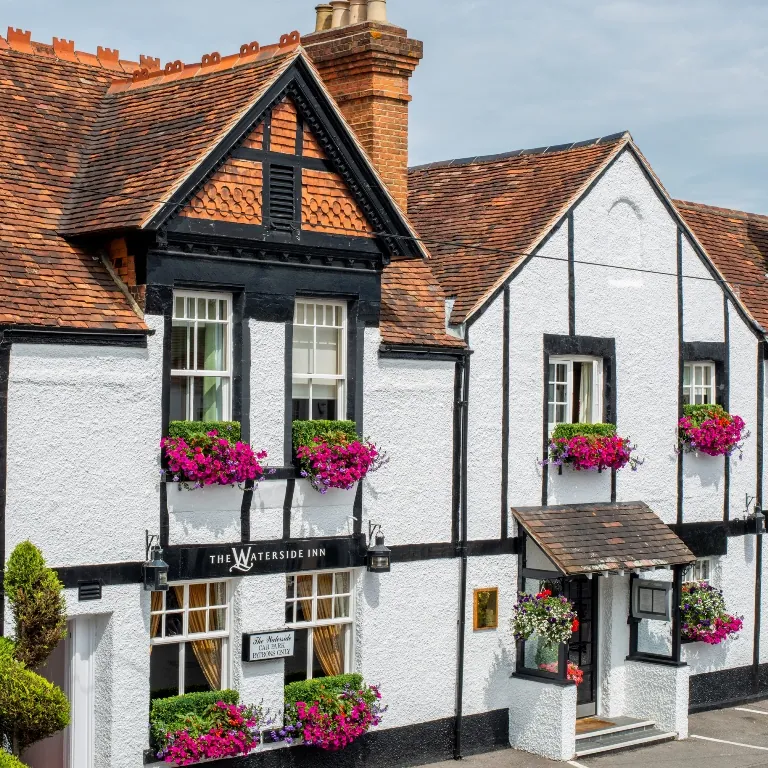 Waterside Inn dining room overlooking the Thames