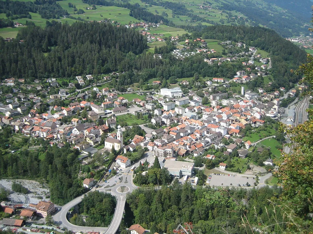 Thusis from above