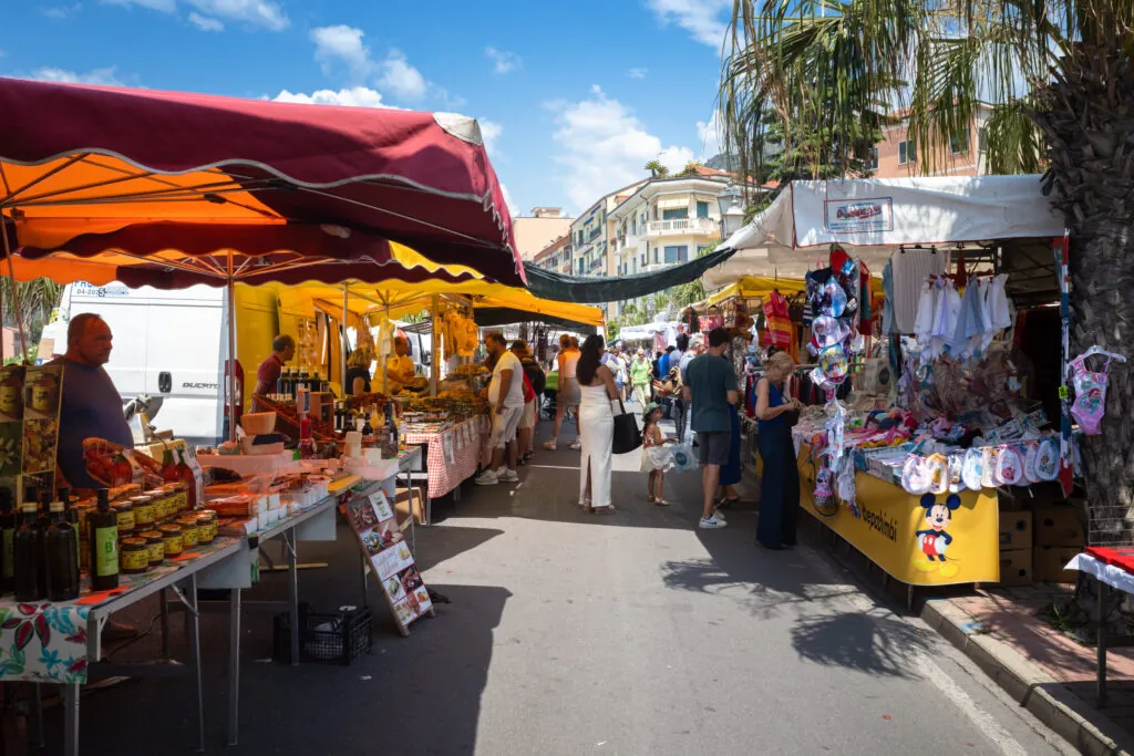 Ventimiglia Friday market — Italy's largest open-air street market along the Roya river