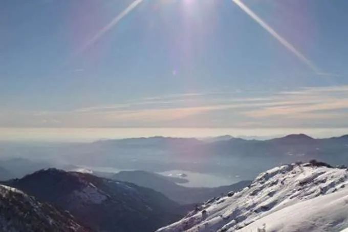 Mottarone summit, seven-lake panorama
