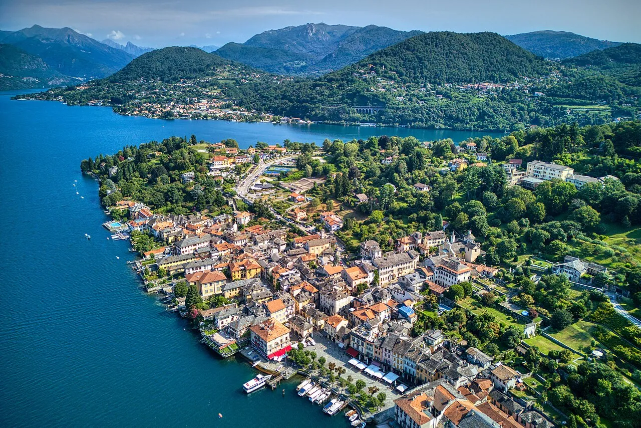 Orta San Giulio town from above