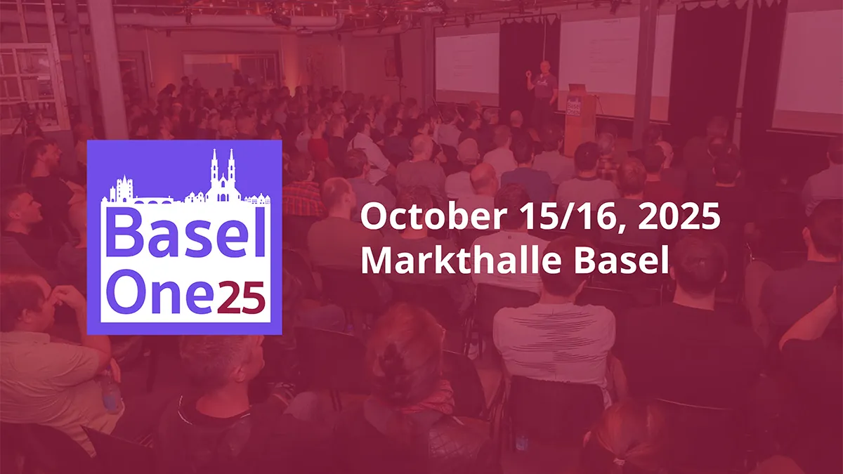 BaselOne 2025 social card — independent software development conference in Basel