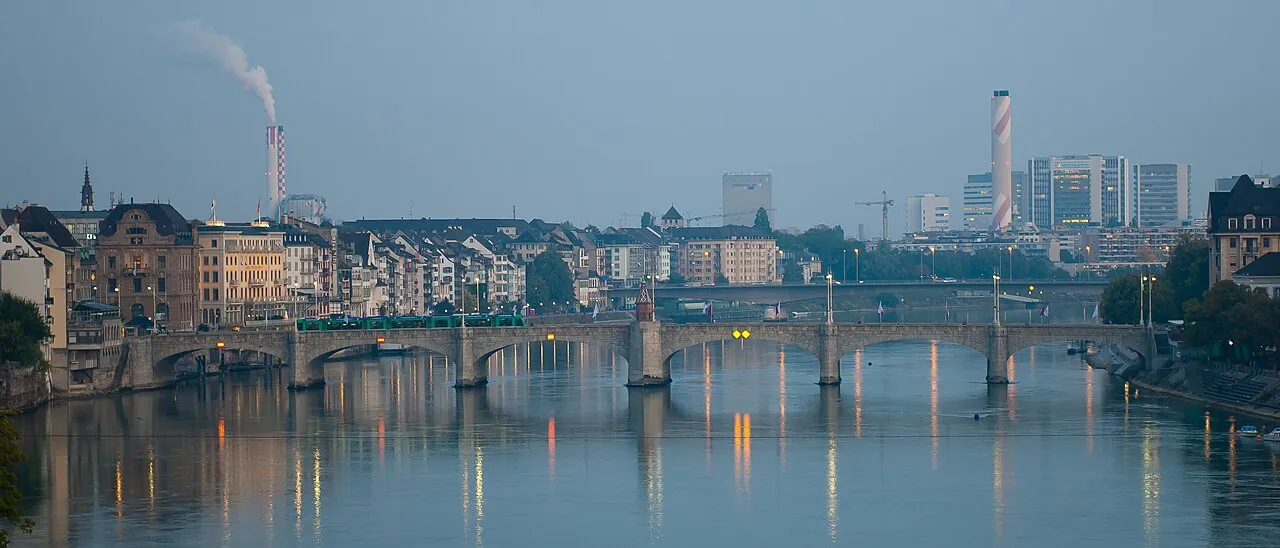 Mittlere Brücke — oldest existing Rhine bridge site