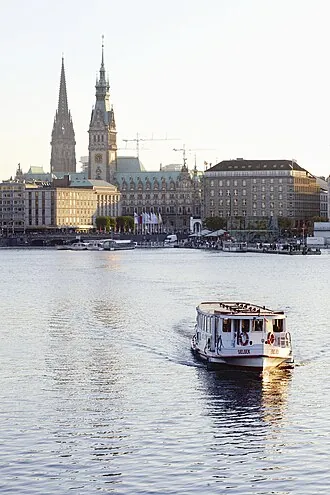 Binnenalster lake view from the Fairmont side