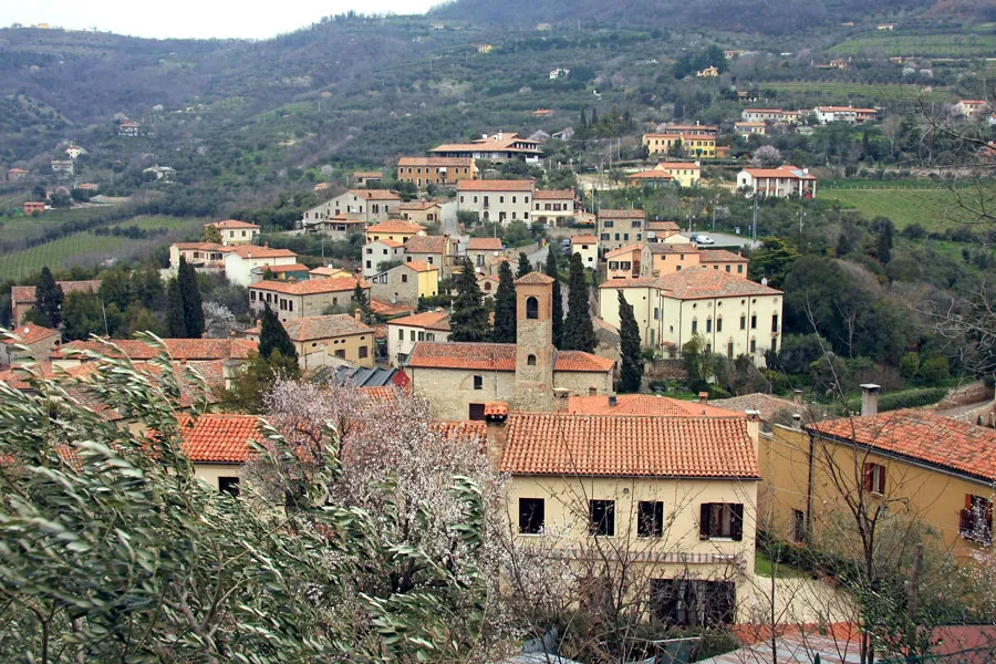 Arquà Petrarca medieval village panorama