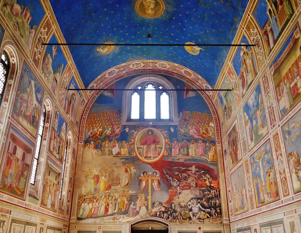 Giotto's interior frescoes inside the Scrovegni Chapel