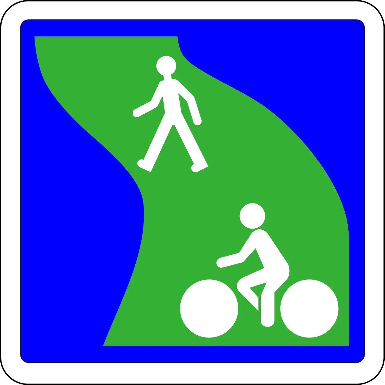 Voie verte / cycle path symbol