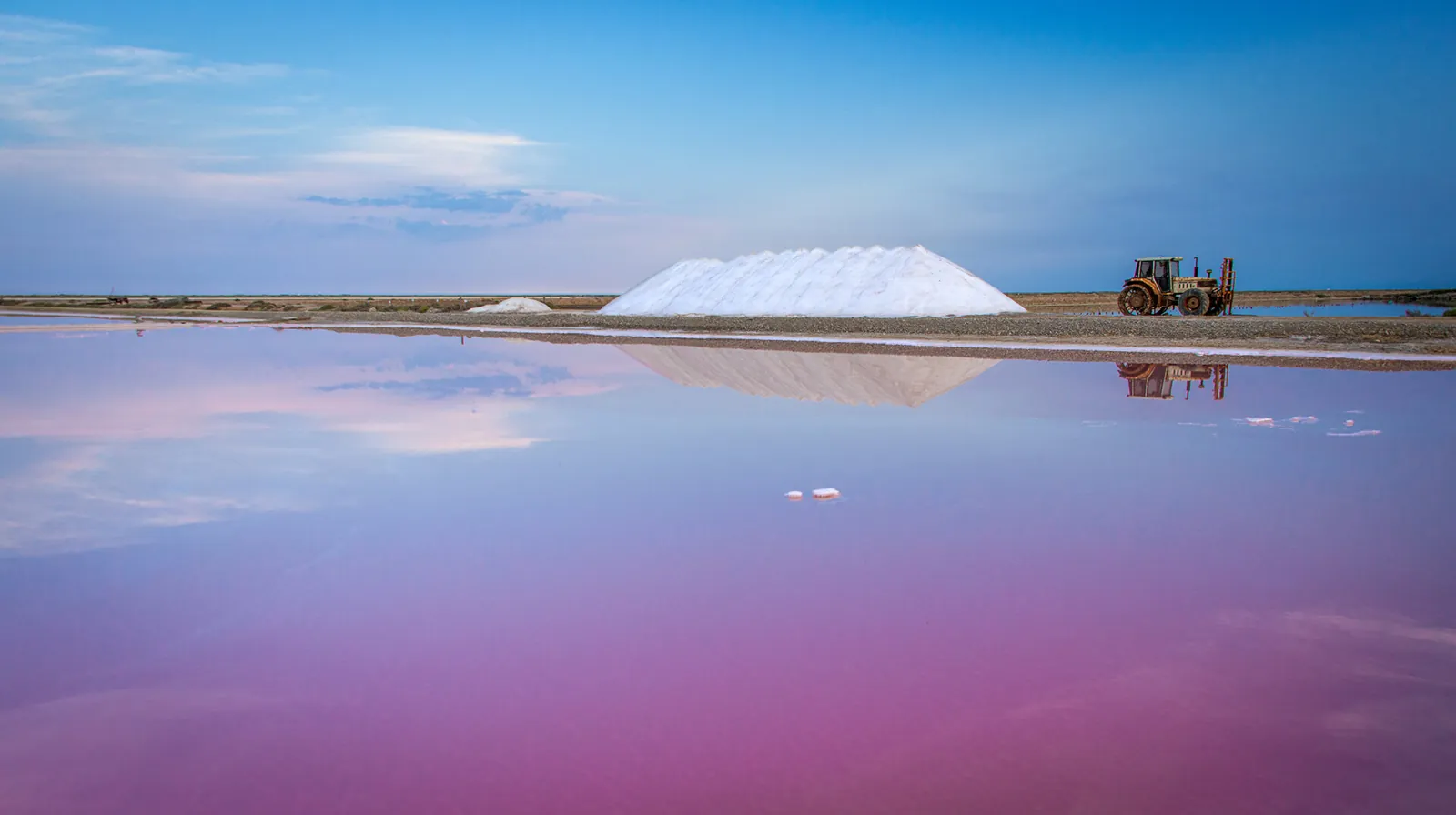 Salin de Gruissan étang et flamants roses