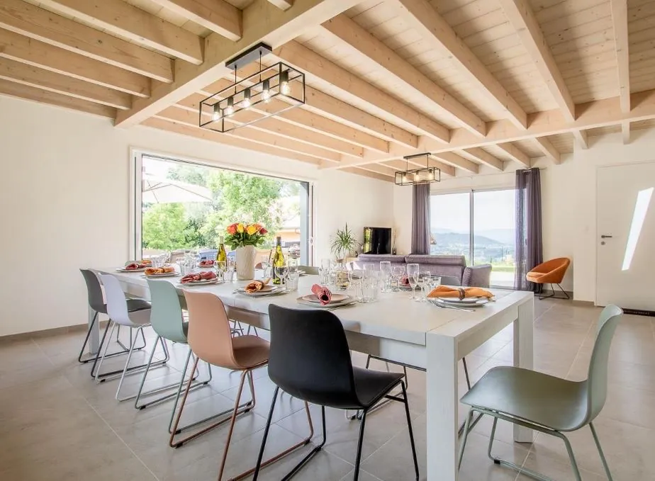 Les Balcons de la Charve — living area of the four-bedroom gîte