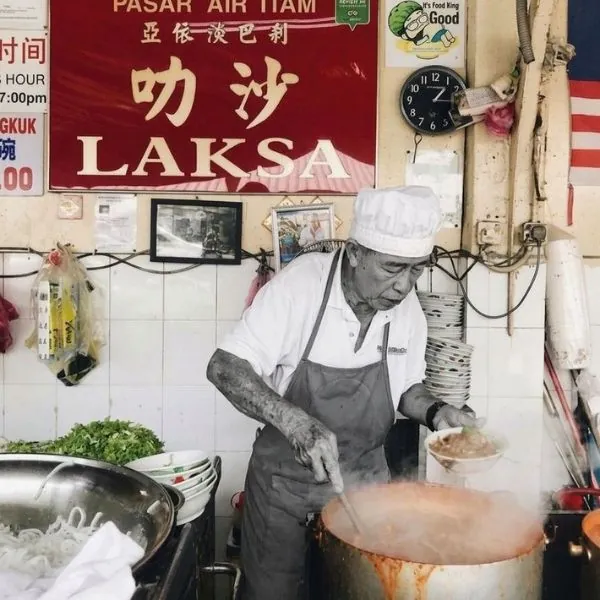 Air Itam Asam Laksa stall, Penang