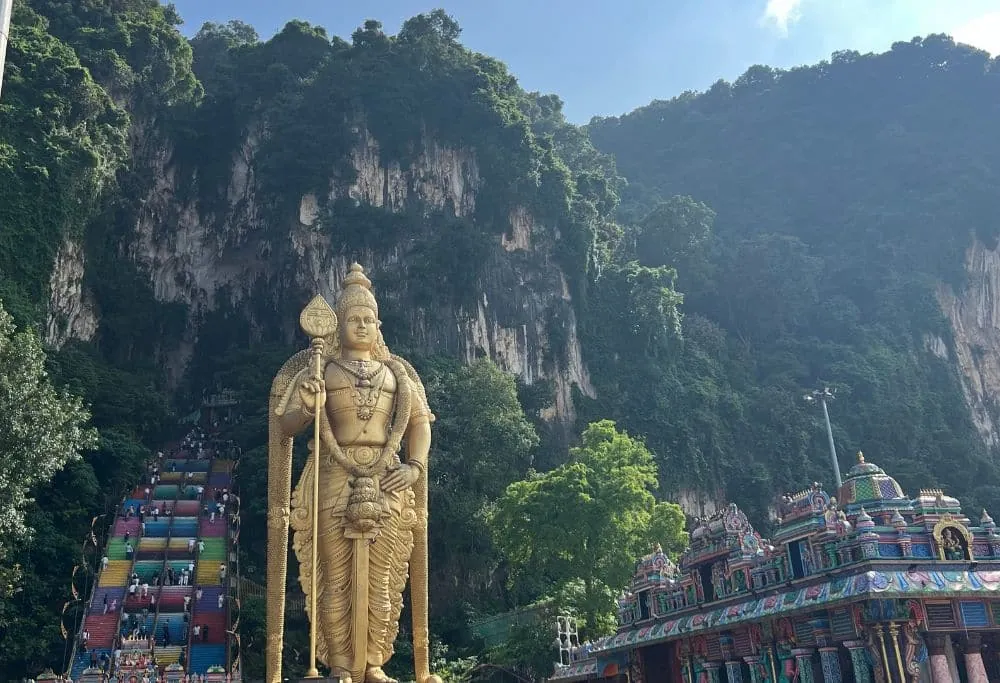 Batu Caves golden staircase, Kuala Lumpur