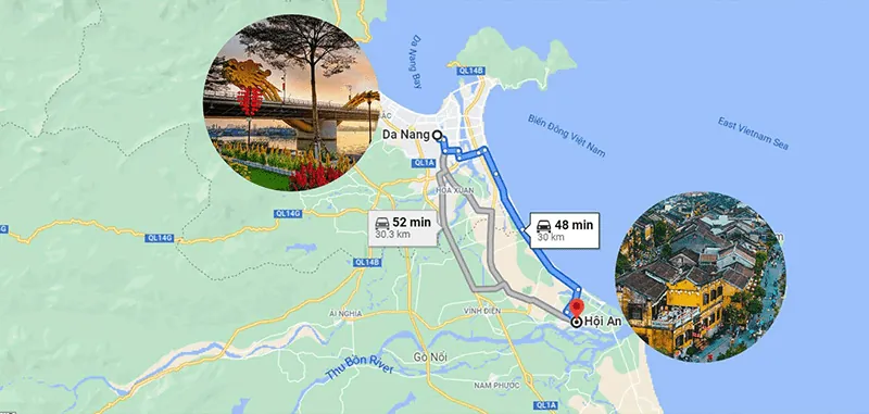 Da Nang to Hoi An, ancient town and lanterns