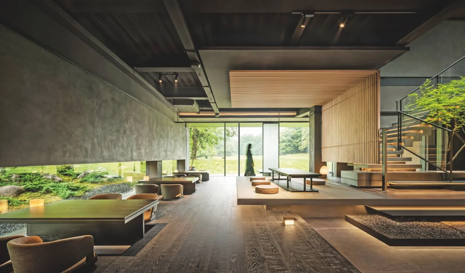 Ru Yuan — pinewood dining room, Hangzhou Botanical Garden