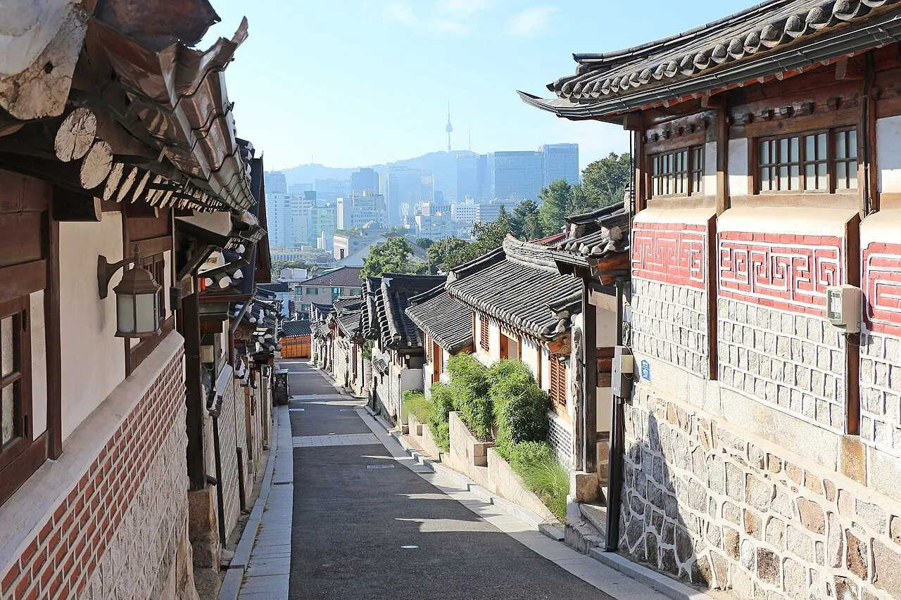 Bukchon Hanok Village rooftops
