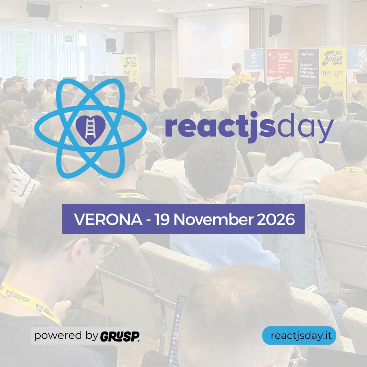 reactjsday 2026 — Nov 19, Hotel San Marco, Verona