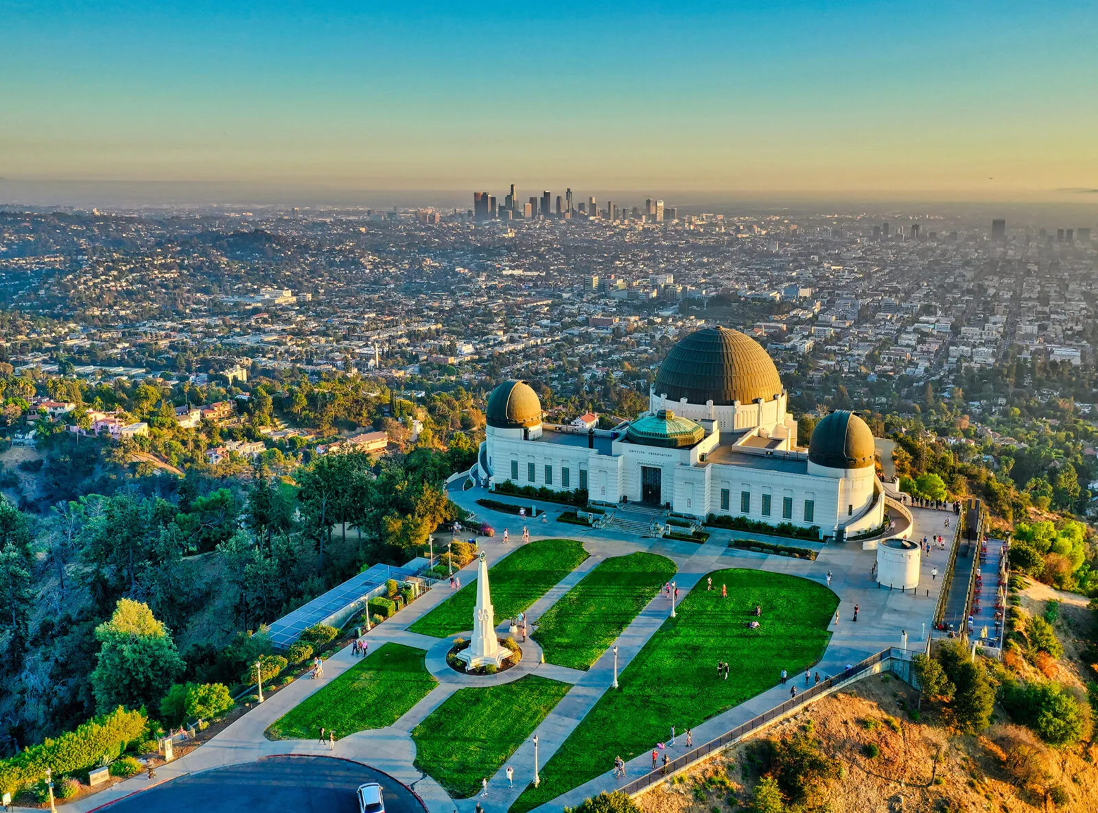 Griffith Observatory at sunset, Hollywood Hills