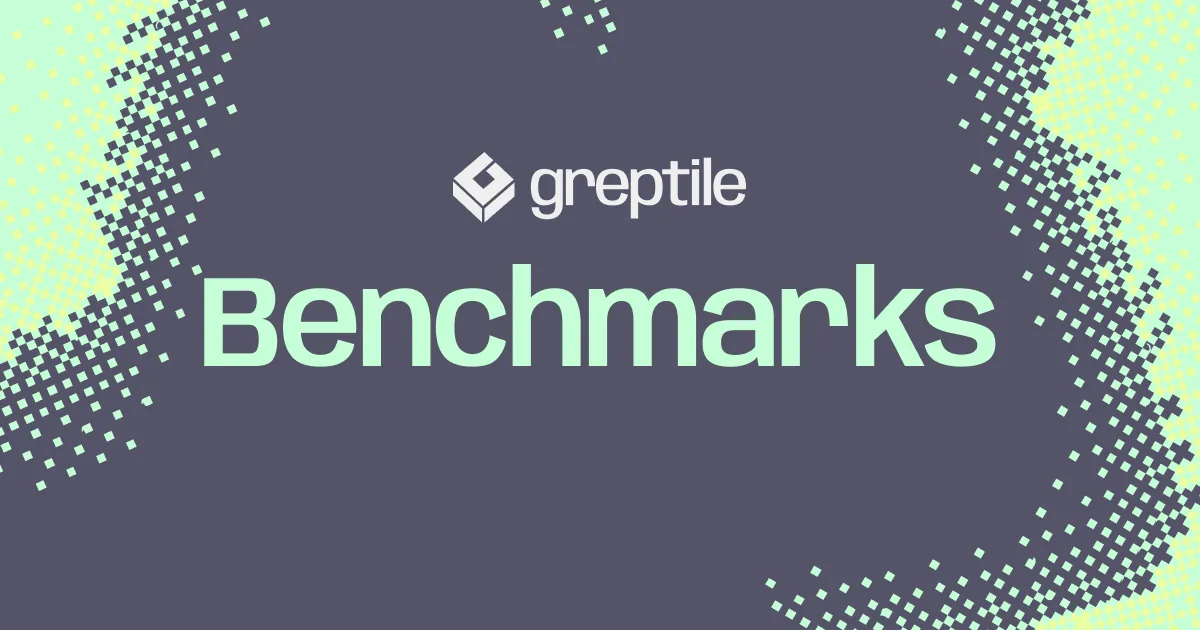 Greptile's self-published benchmark graphic showing 82% catch rate