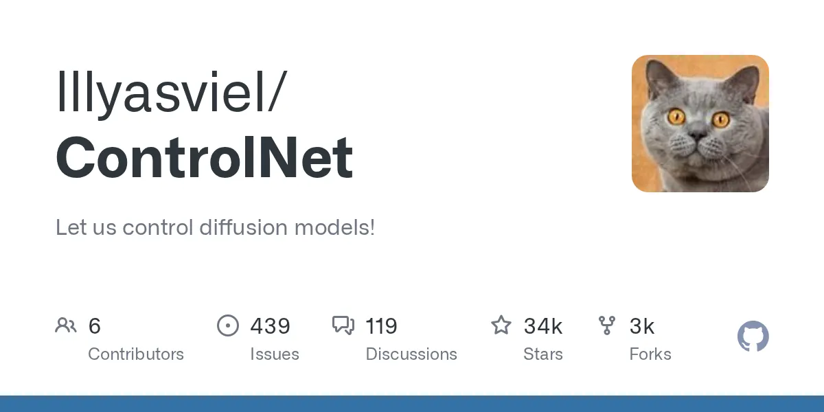 lllyasviel/ControlNet on GitHub