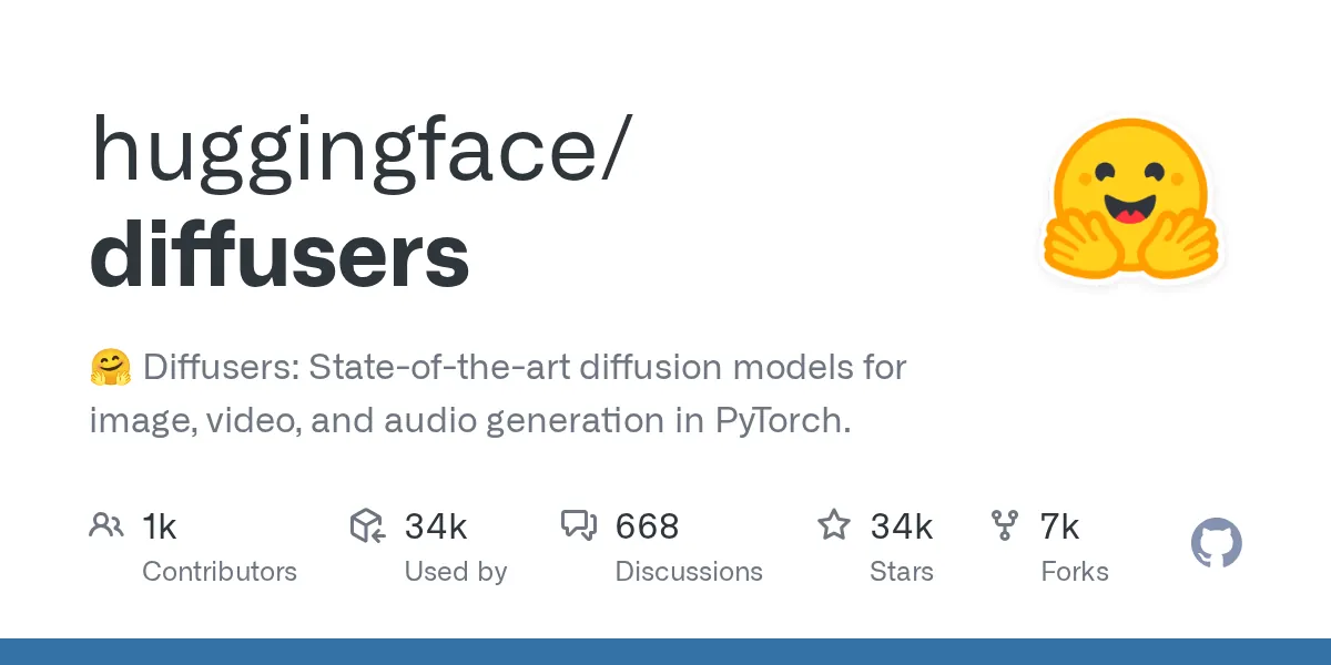 HuggingFace diffusers on GitHub