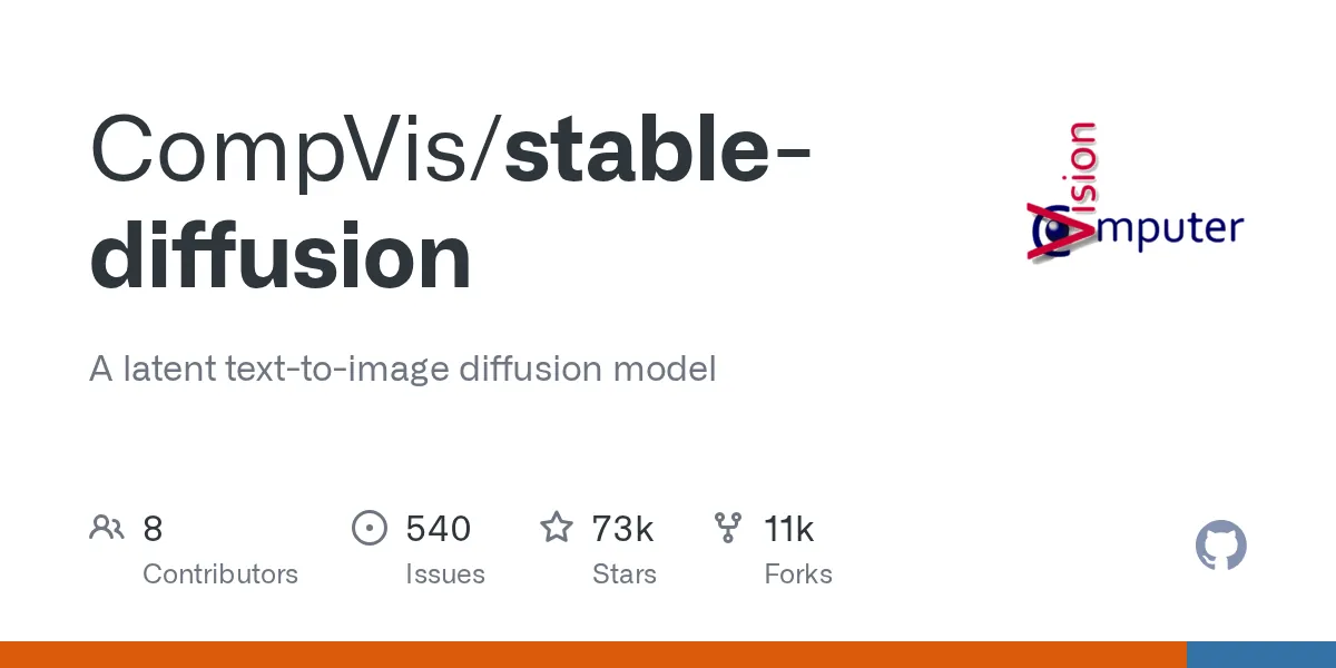 CompVis/stable-diffusion on GitHub