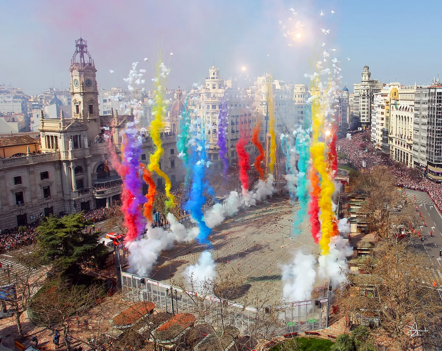 Las Fallas Mascleta fireworks Valencia