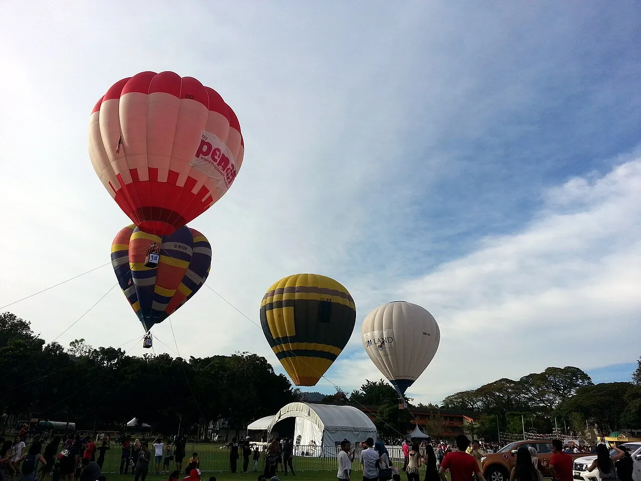 Hot air balloons over Penang