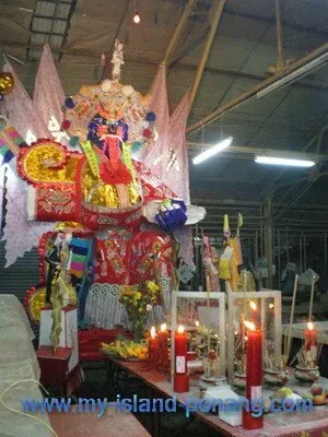 Hungry Ghost Festival offerings in Penang