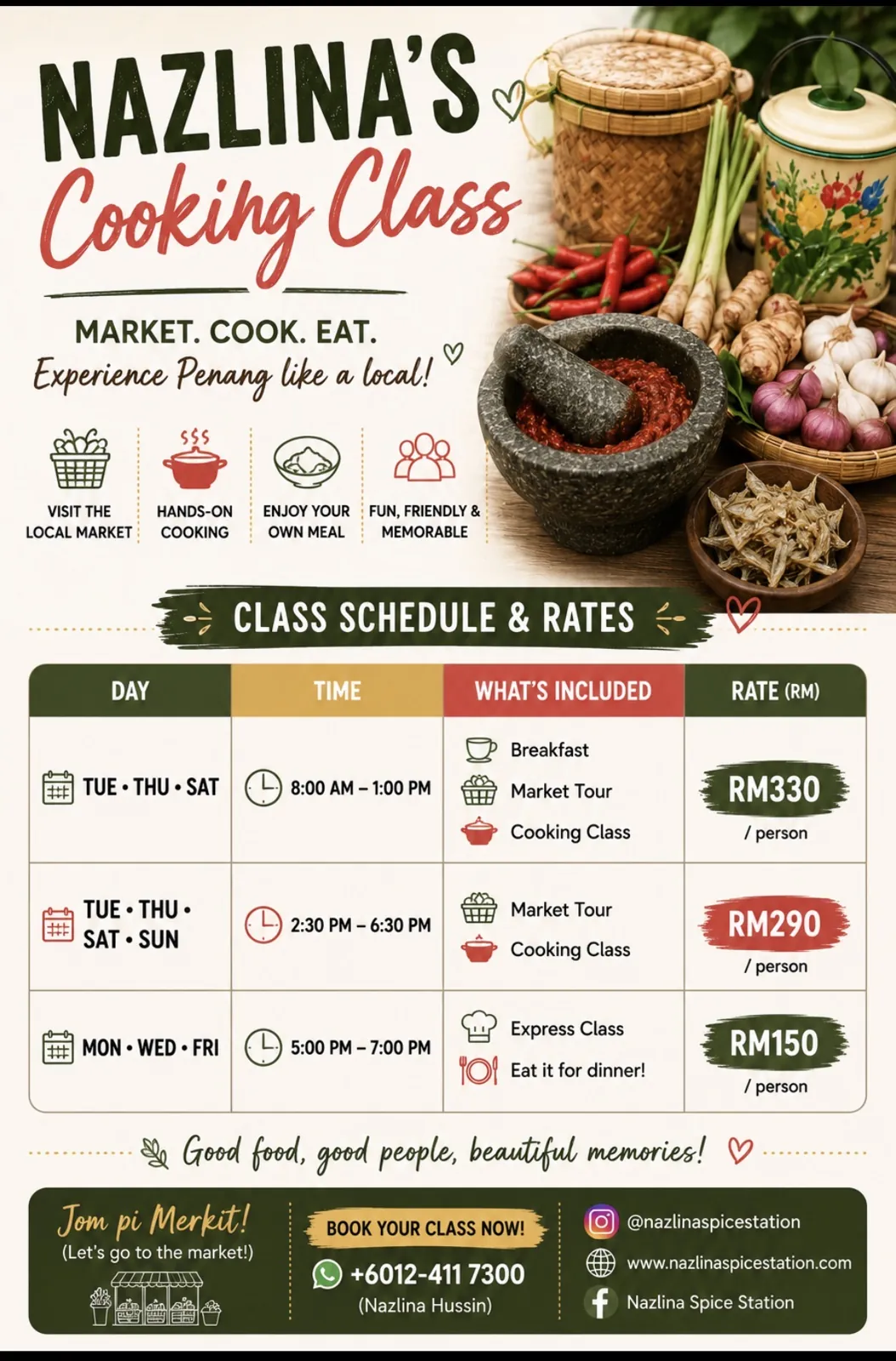 Nazlina Spice Station cooking class