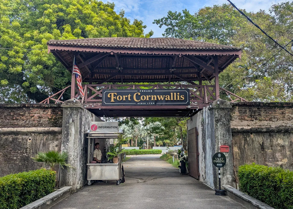Fort Cornwallis ramparts on the Esplanade, George Town