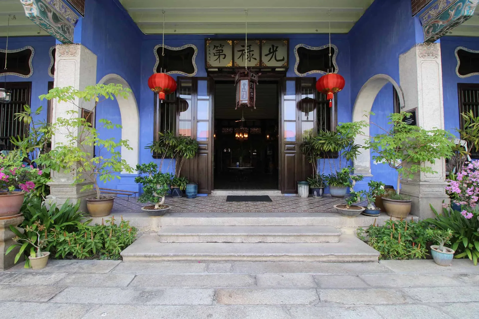 The indigo Cheong Fatt Tze Blue Mansion courtyard in George Town