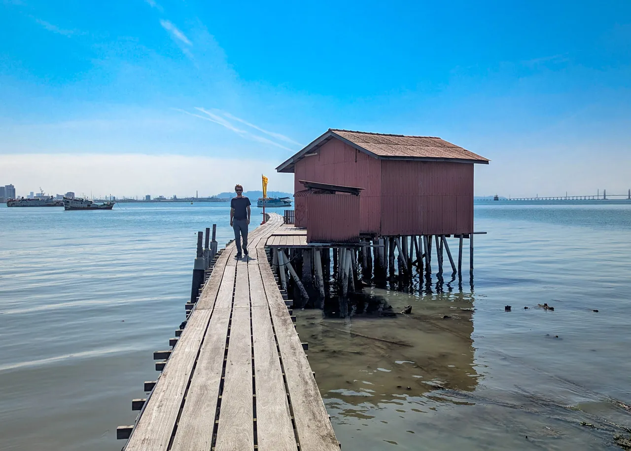 Chew Jetty stilt village on Weld Quay