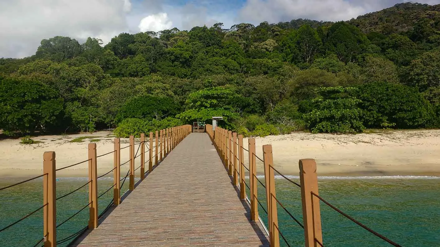 Beach jetty in Penang National Park