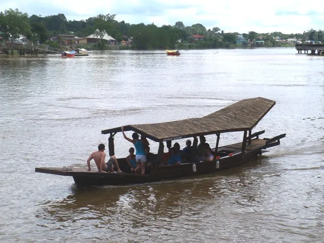 Boats on the Sarawak River at Kuching