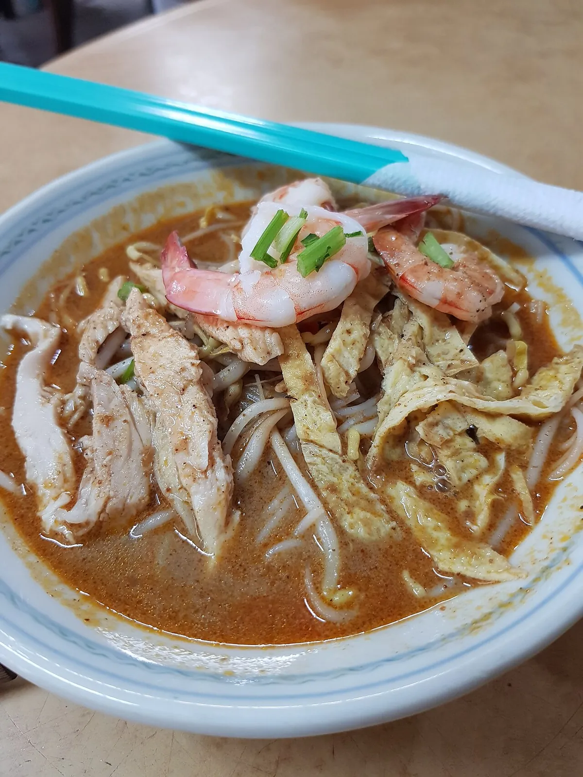 A bowl of Sarawak laksa from Choon Hui Cafe in Kuching