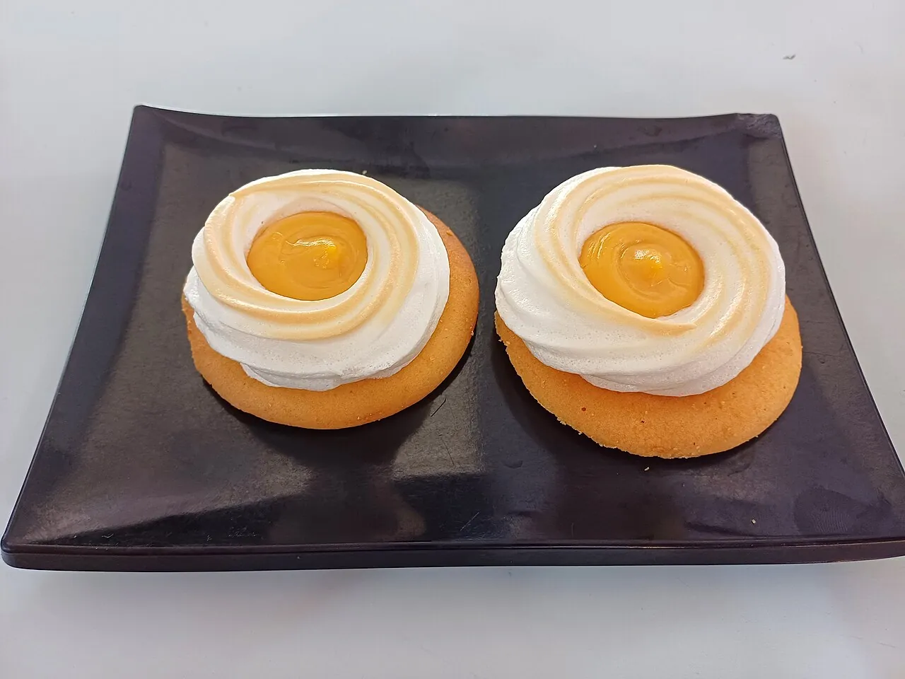 A Sandakan UFO tart with torched meringue