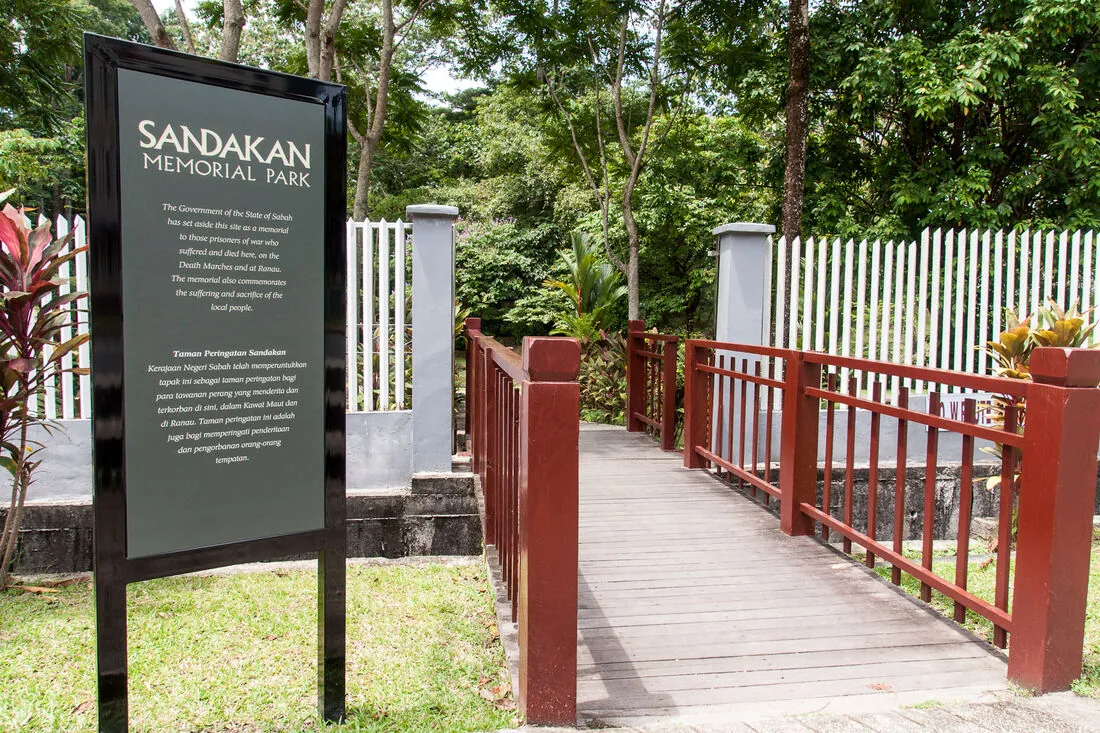 Sandakan Memorial Park, on the grounds of the WWII POW camp