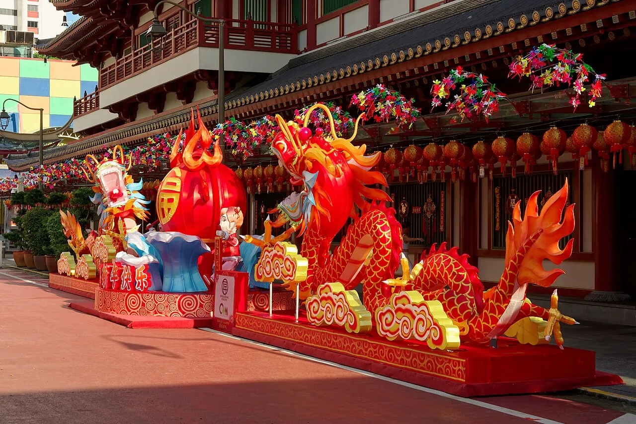 Chinese New Year decorations in Chinatown, Singapore